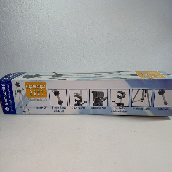 Samsonite Lightweight 2601 Photo/Video Tripod Adjustable Height Aluminum - Picture 3 of 6